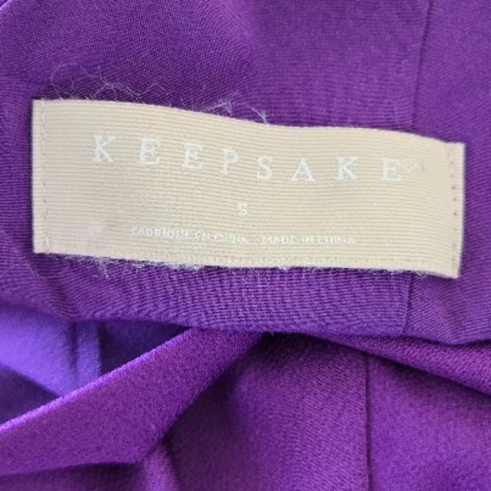 KEEPSAKE the label  Infinity Midi Dress grape in grape asymmetric hem Sz S - Picture 9 of 11
